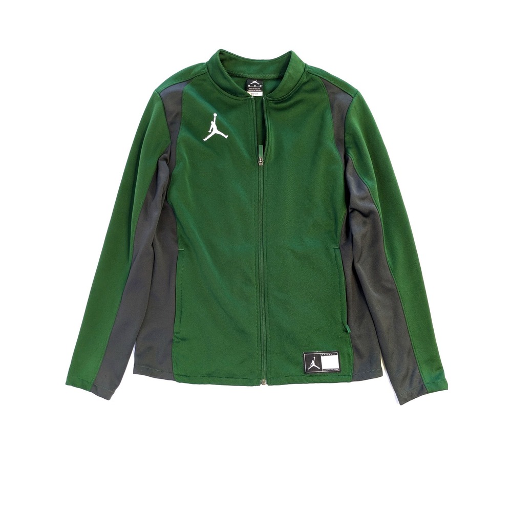 Jordan Brand Dri-FIT Track Jacket Mens Medium Green Grey Full Zip Jumpman Logo